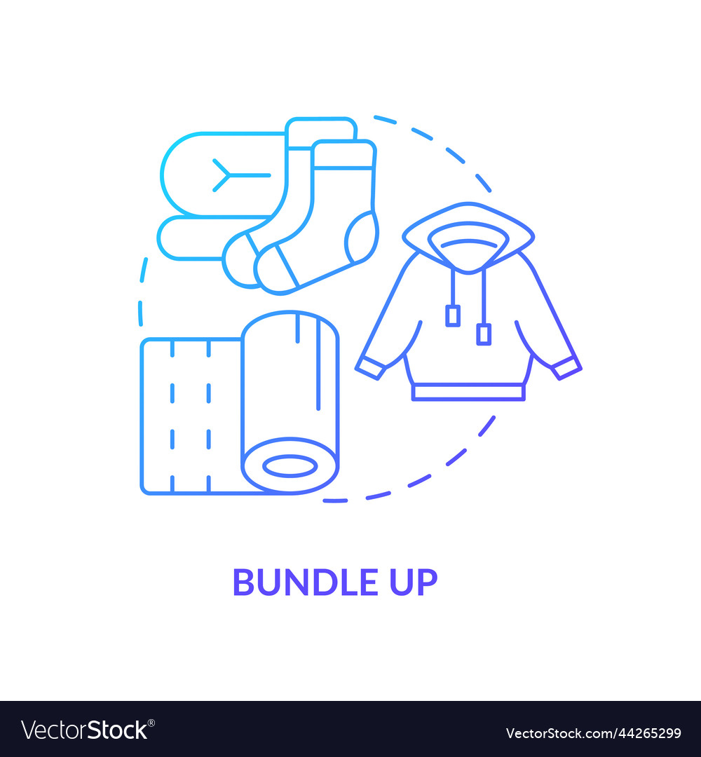 Bundle up blue gradient concept icon Royalty Free Vector