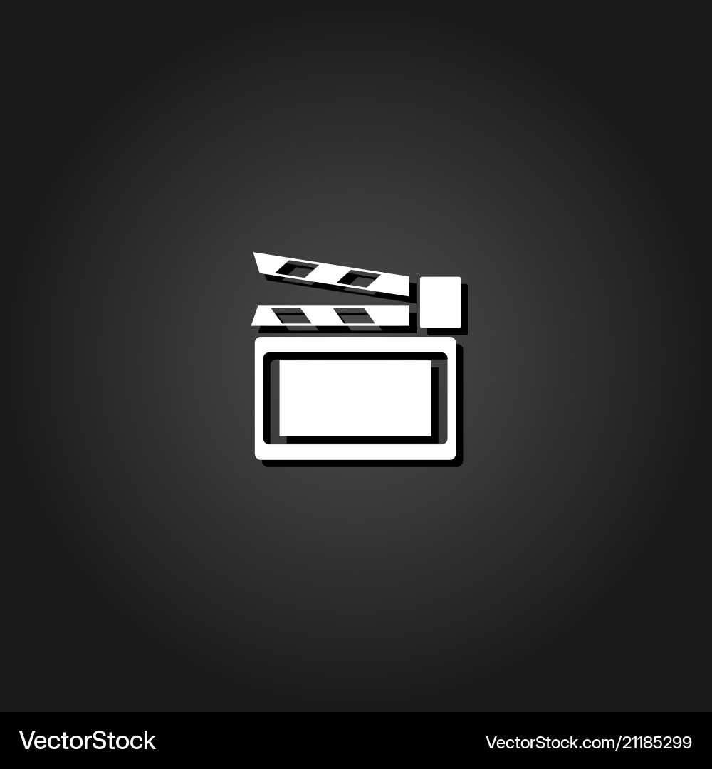 Clapboard icon flat Royalty Free Vector Image - VectorStock