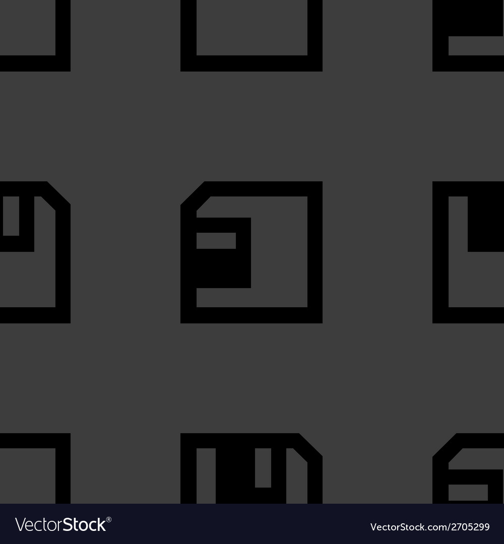 Floppy disk web icon flat design seamless pattern