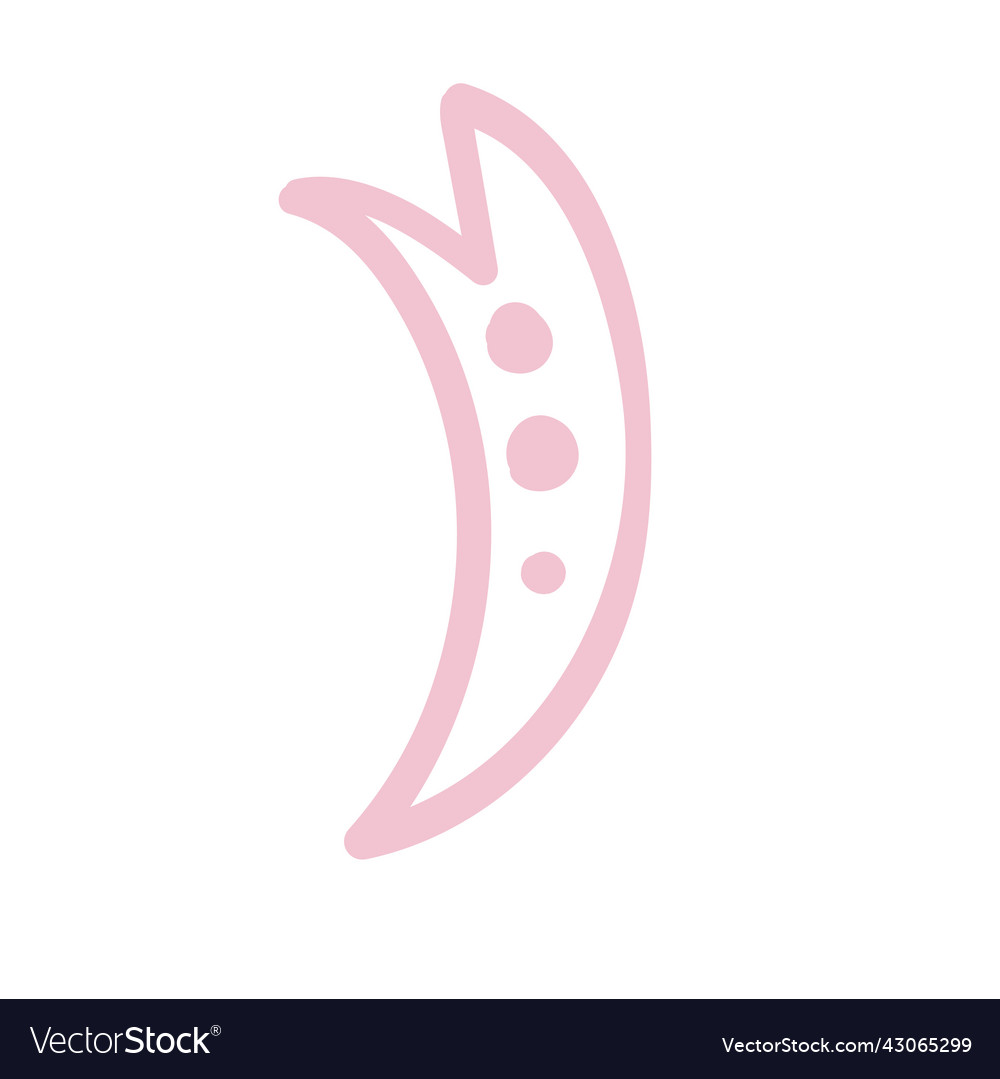 Hand drawn pink element in doodle style