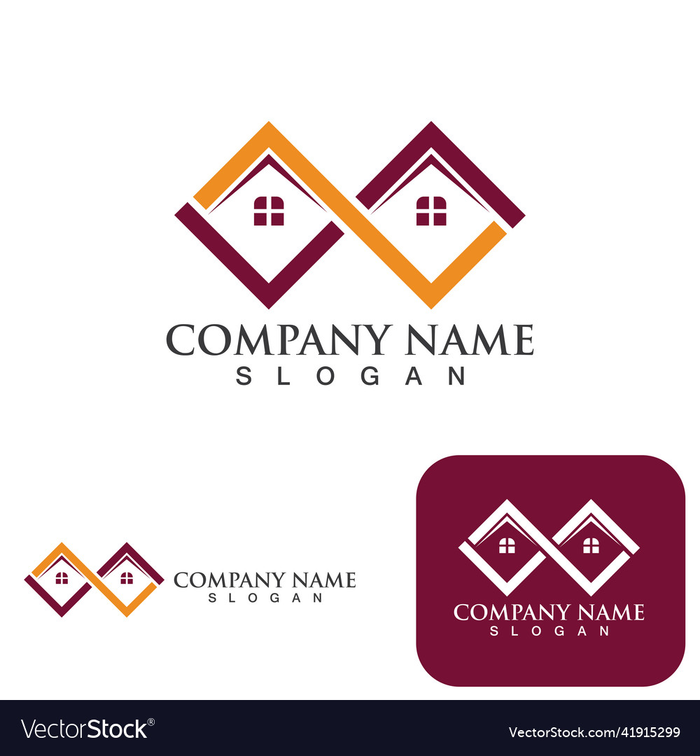 Home and building logo symbol Royalty Free Vector Image