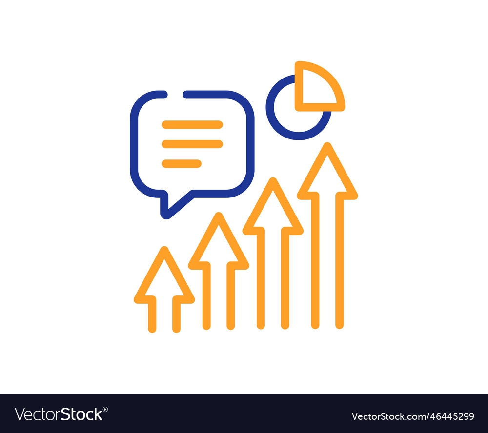 Kpi line icon performance indicator sign Vector Image