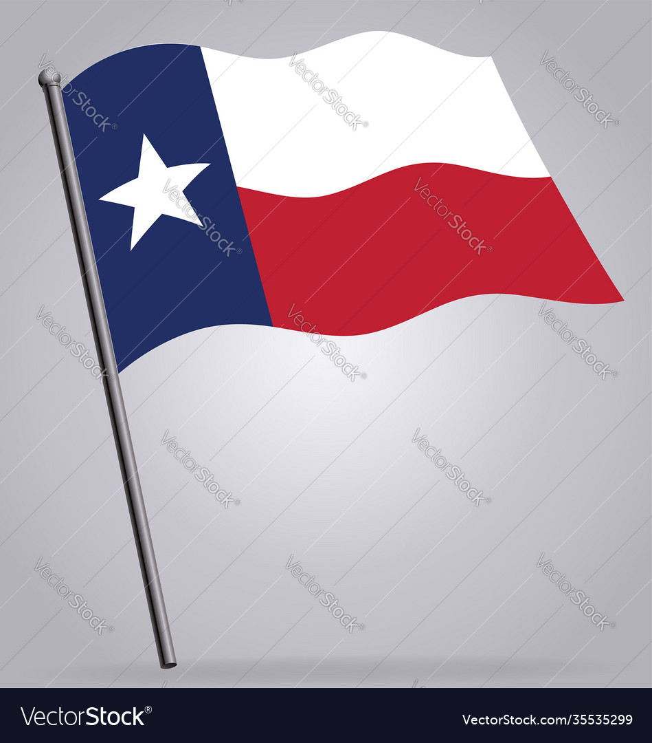 texas state flag waving clipart