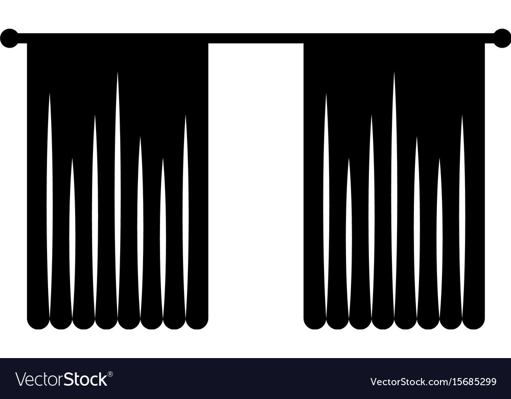Window curtain isolated icon Royalty Free Vector Image
