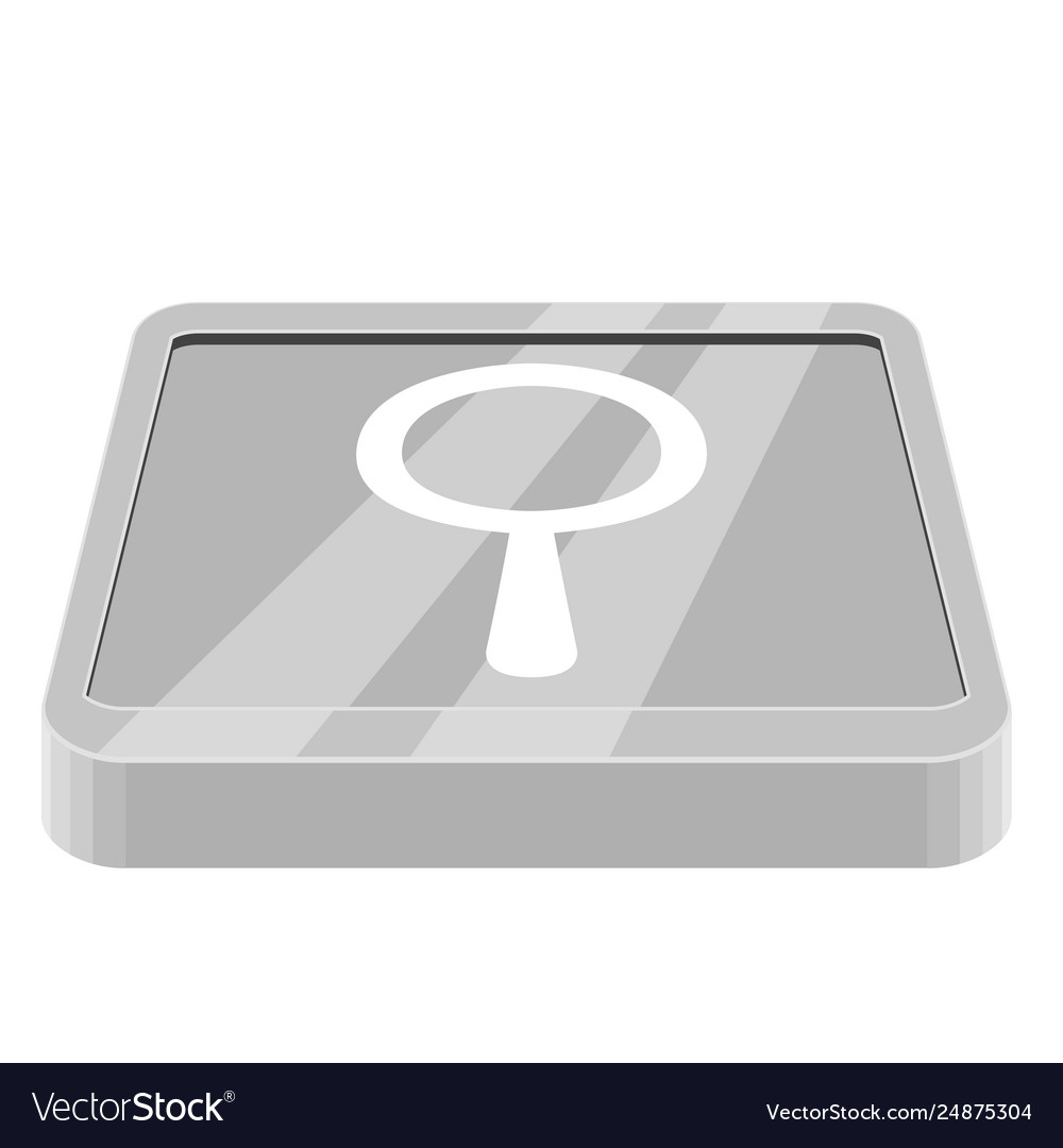 3d app button with a search icon