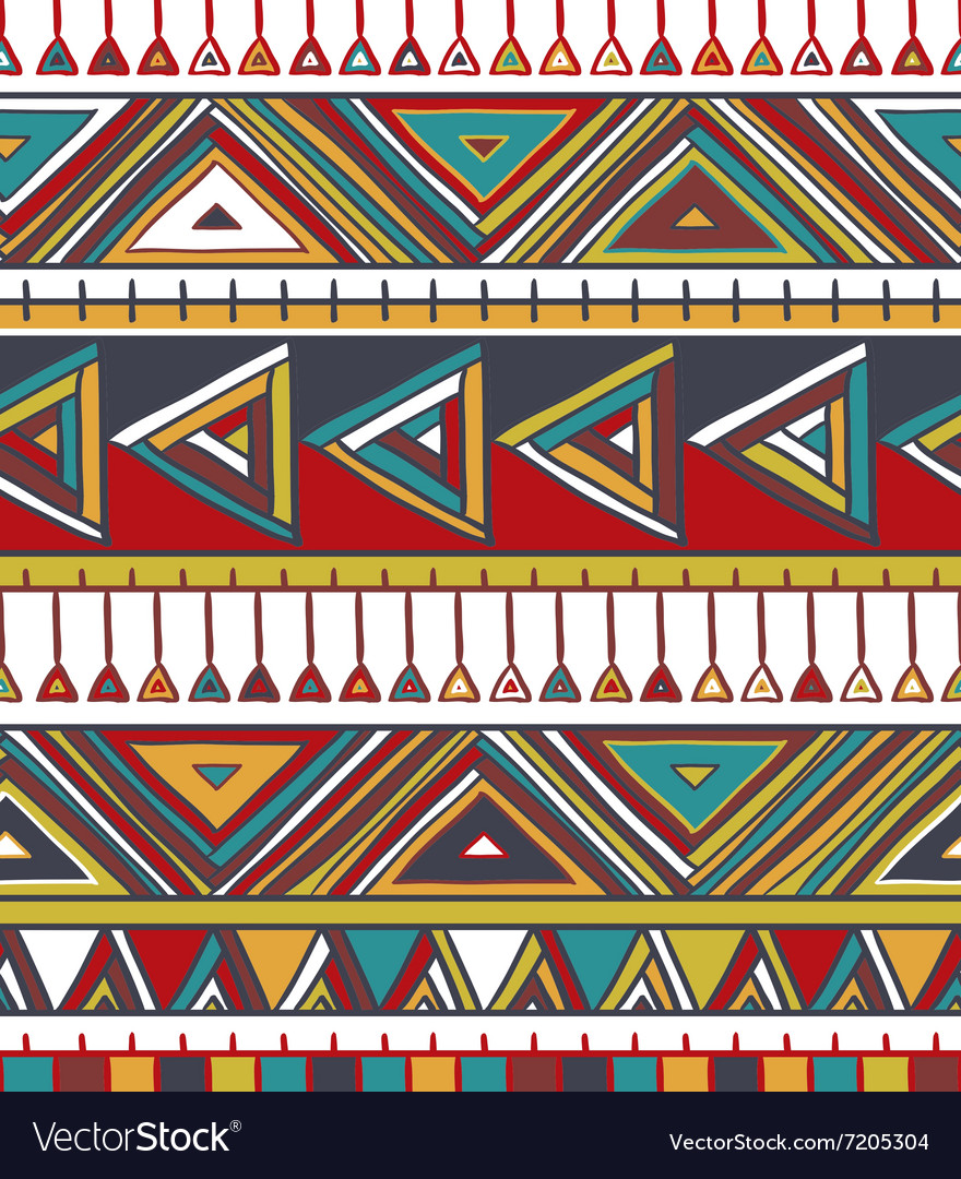 Abstract geometric seamless pattern aztec style Vector Image