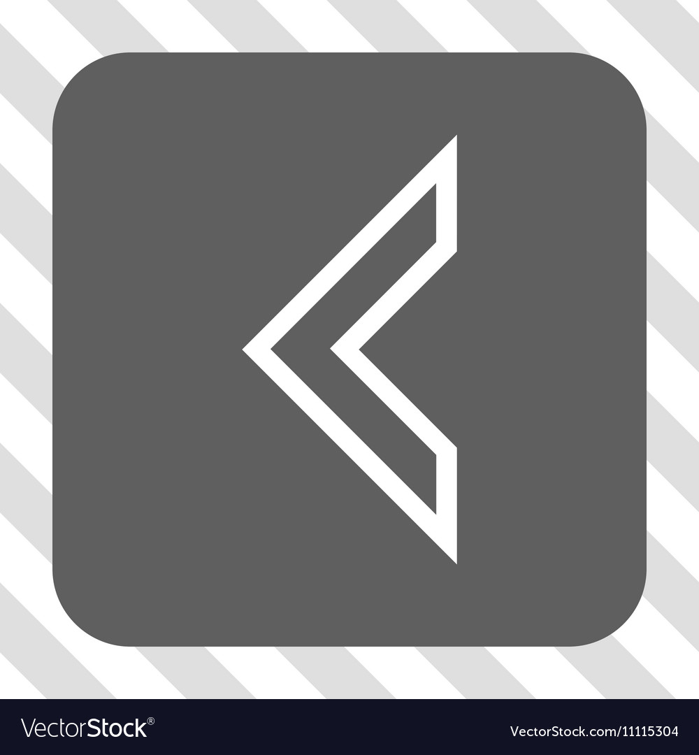 Arrowhead left rounded square button