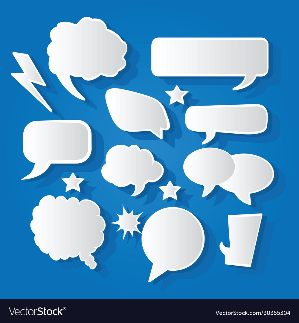 Comic bubble speech balloons cartoon