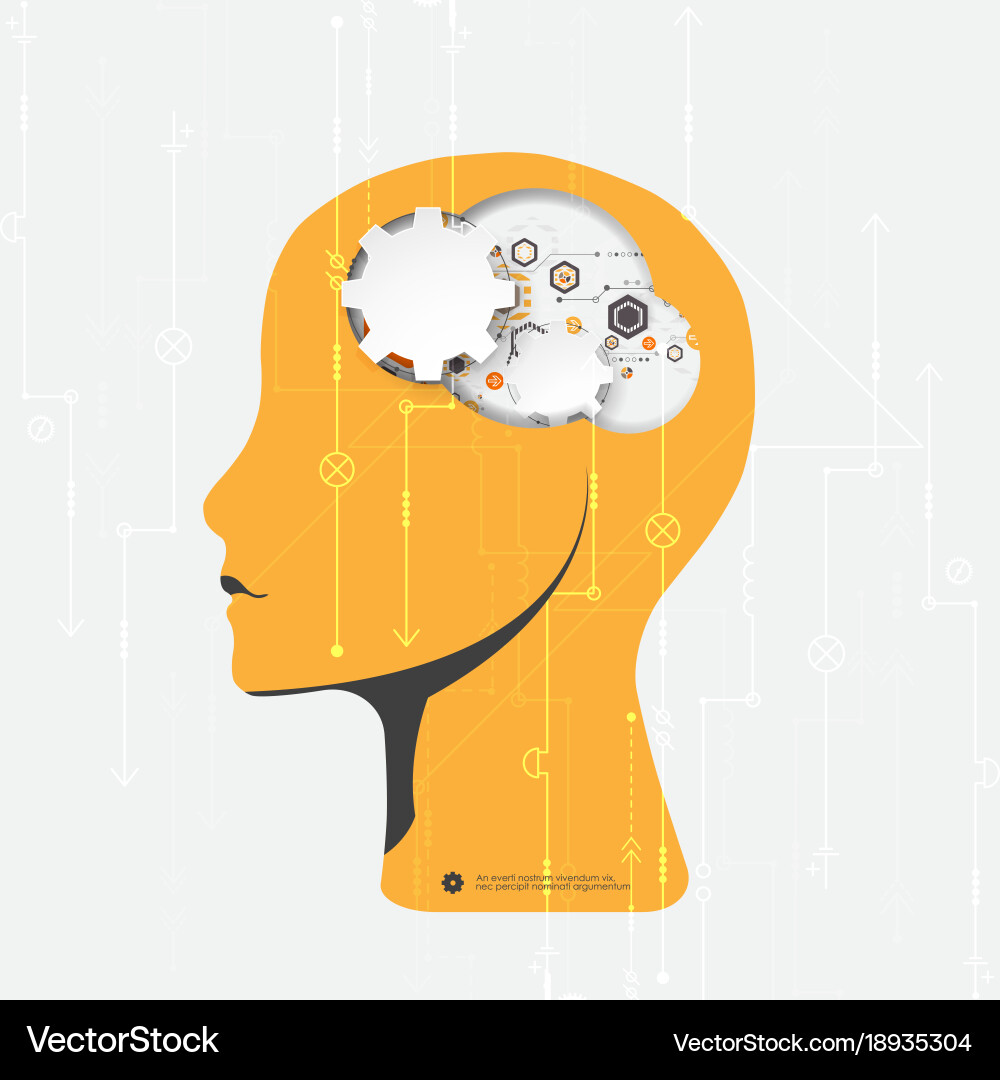 Creative brain concept background Royalty Free Vector Image