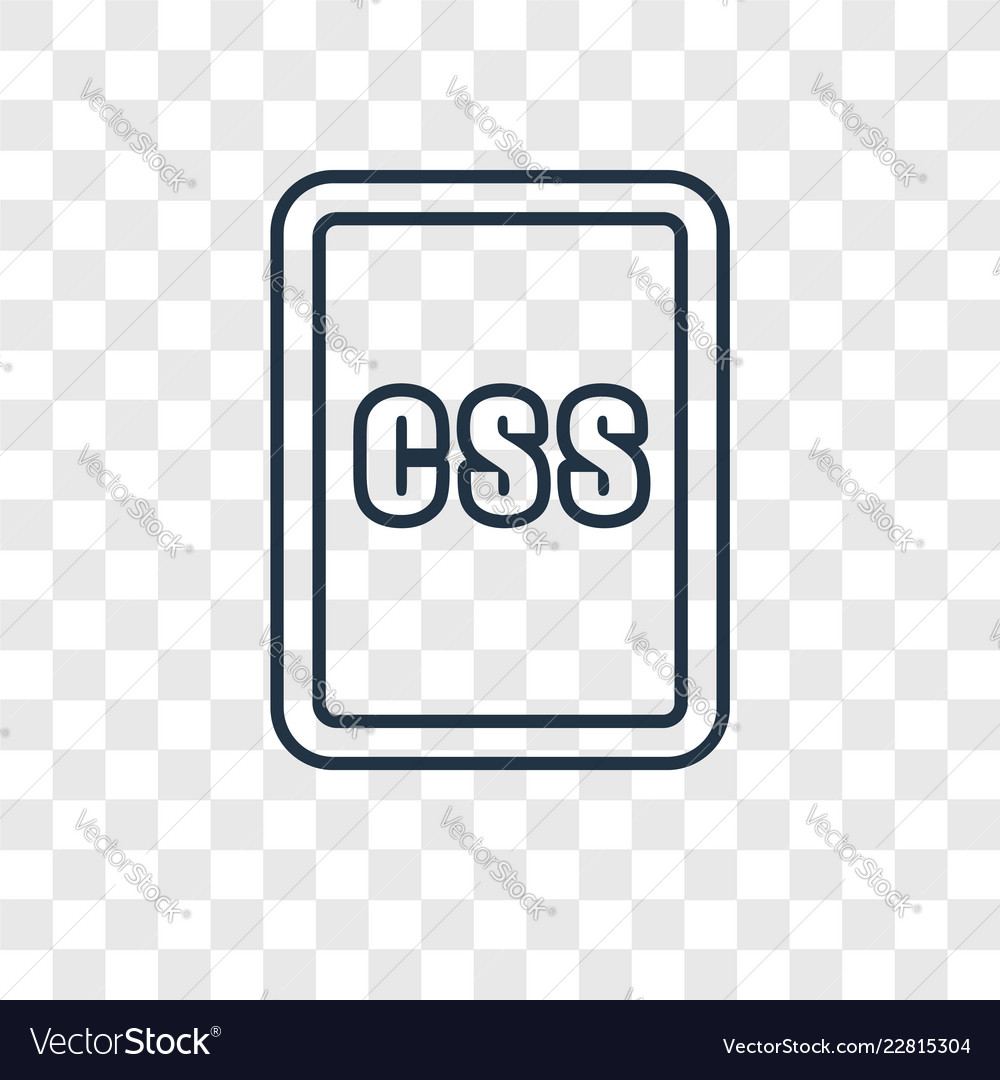 Css concept linear icon isolated on transparent vector image Css concept linear icon isolated on transparent
