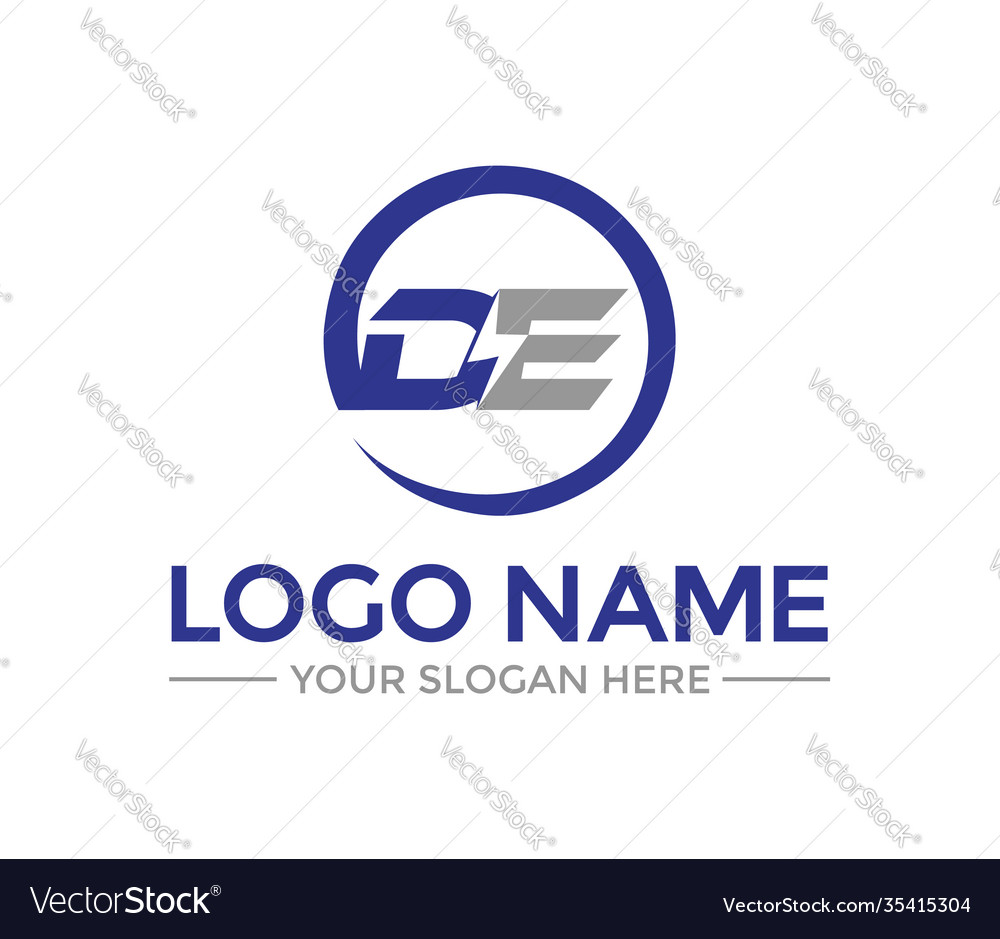De energy modern logo design template vector image De energy modern logo design template