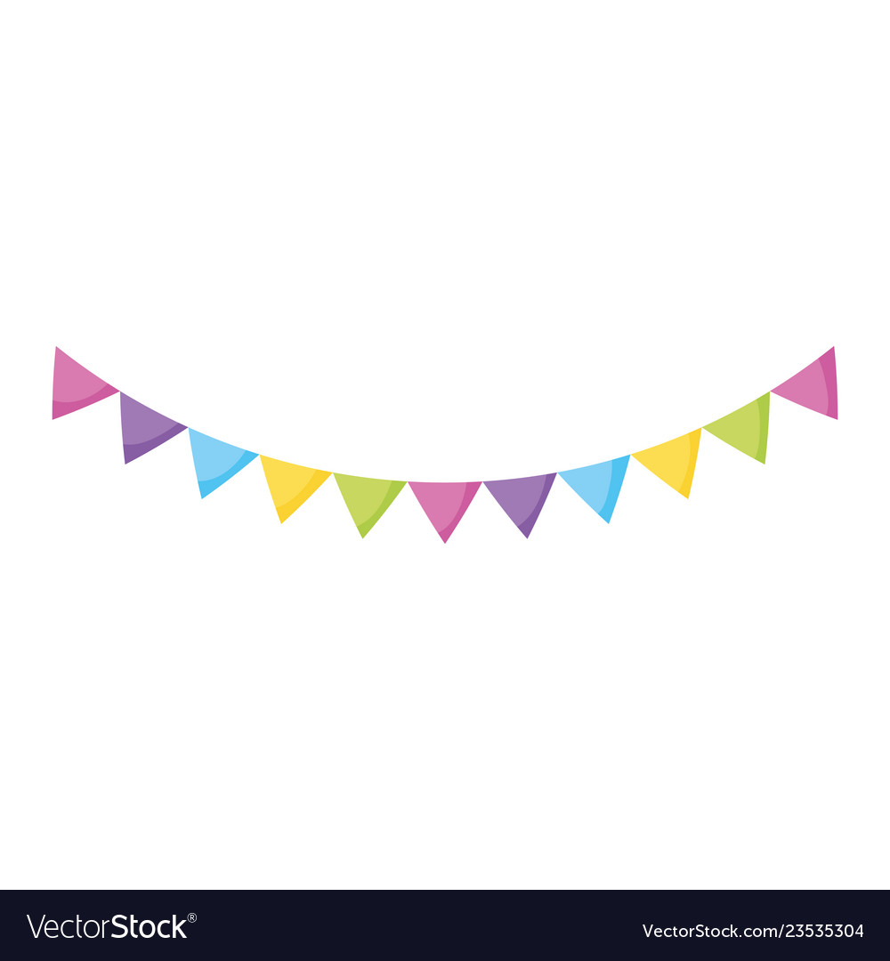 Garlands party hanging icon Royalty Free Vector Image