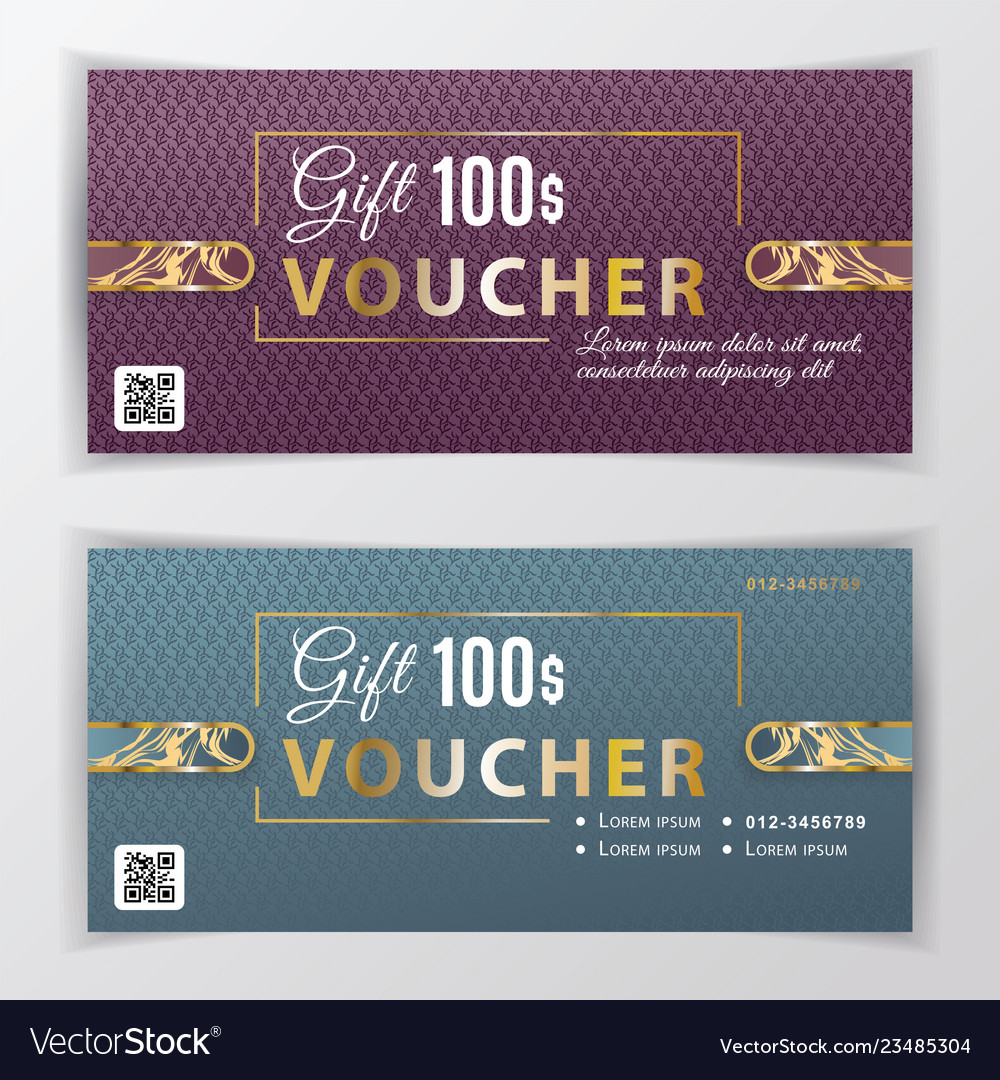 Gift voucher template universal flyer Royalty Free Vector