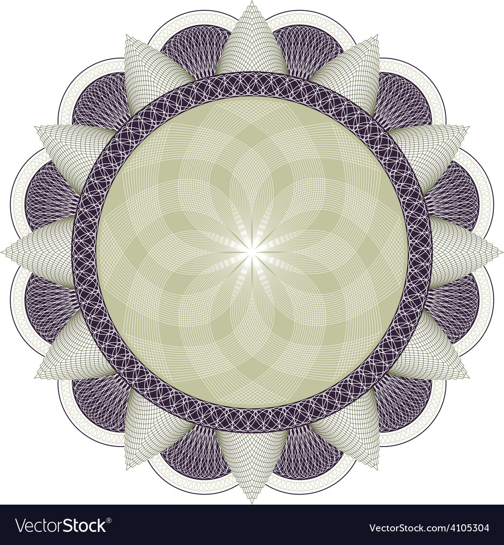 Guilloche rosette Royalty Free Vector Image - VectorStock