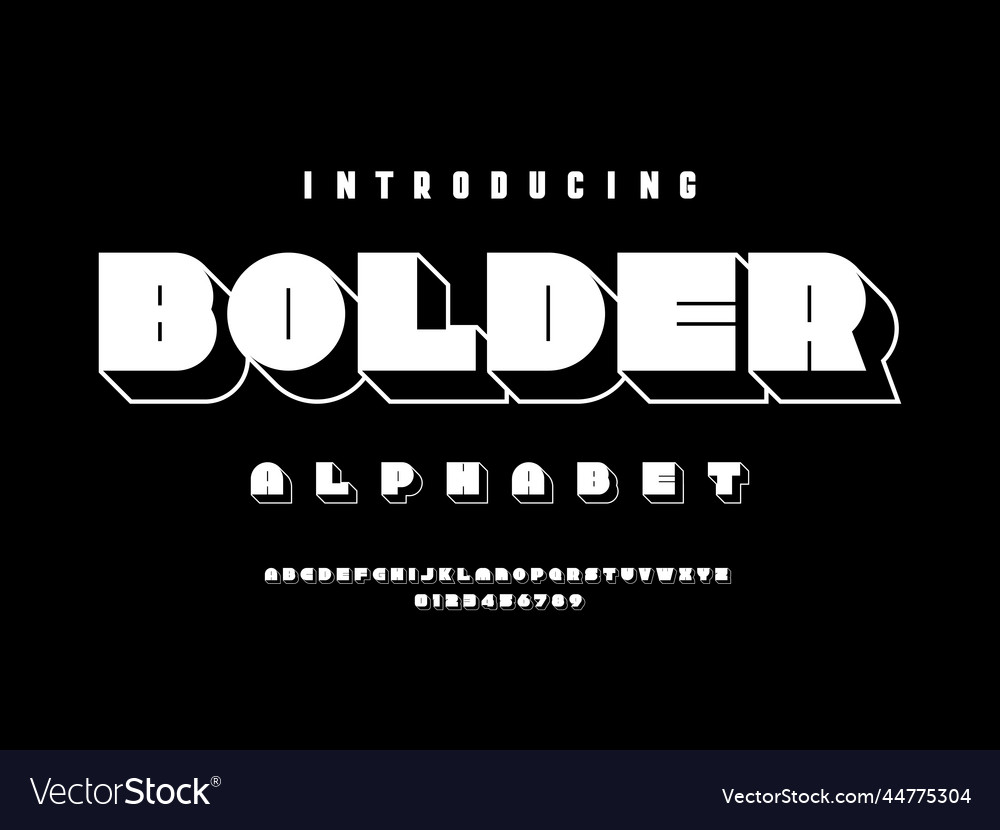 Modern bold font Royalty Free Vector Image - VectorStock