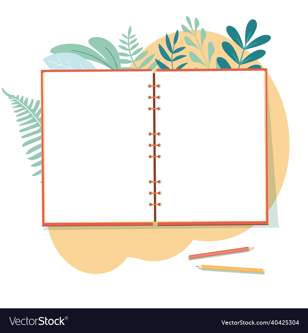 Organizer template with blank pages Royalty Free Vector