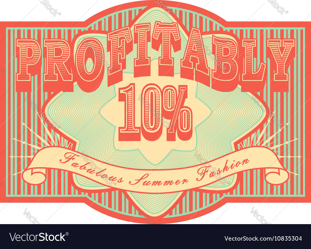 Retro vintage sale label or banner grunge red