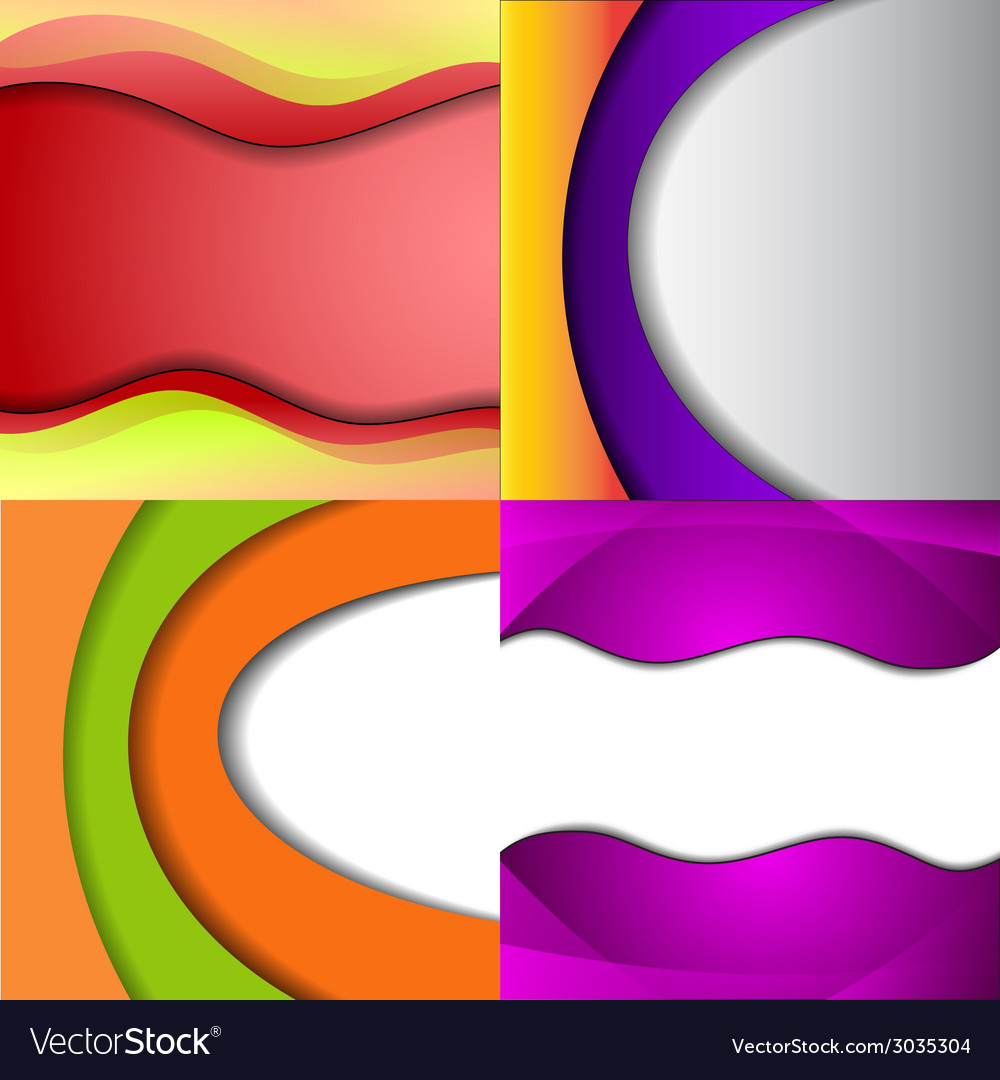 Set of bright abstract backgrounds design eps 10