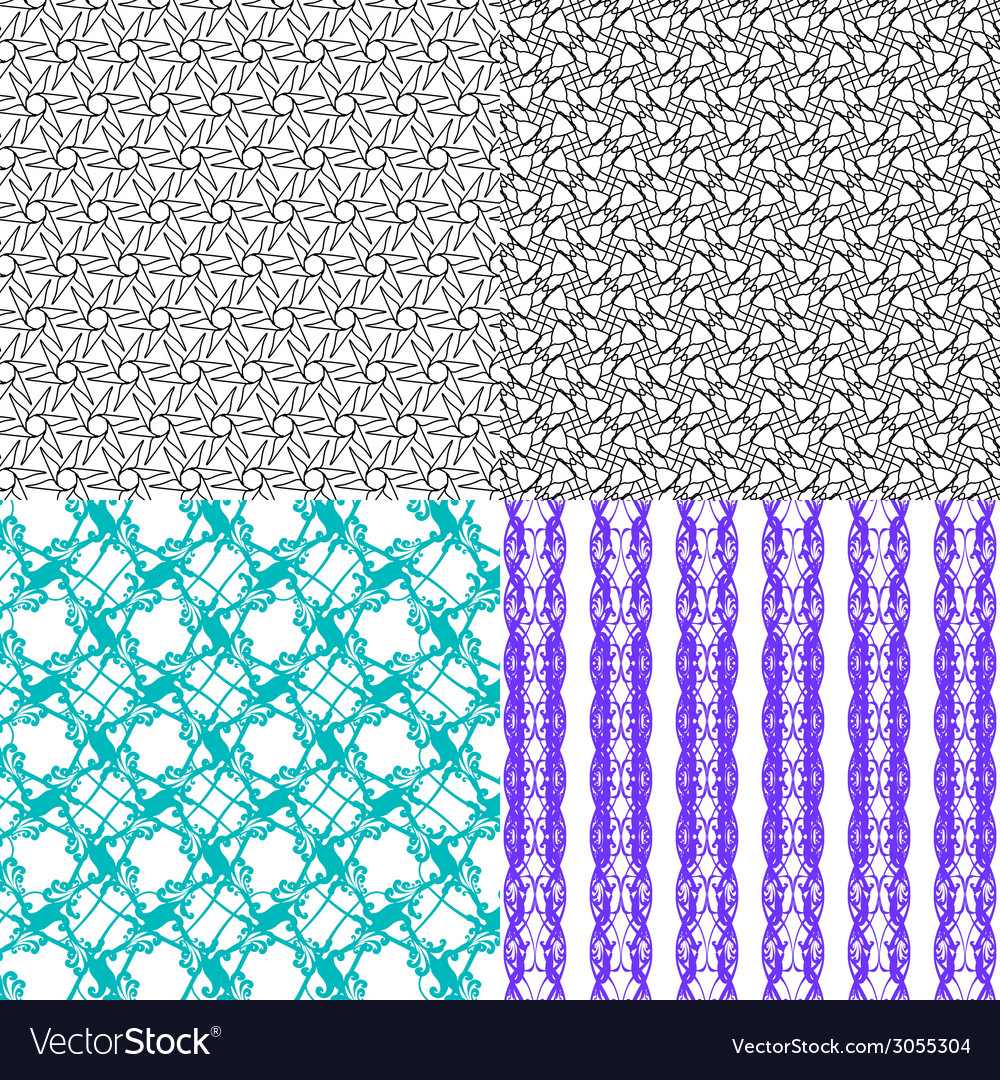 Set of geometric pattern in op art design