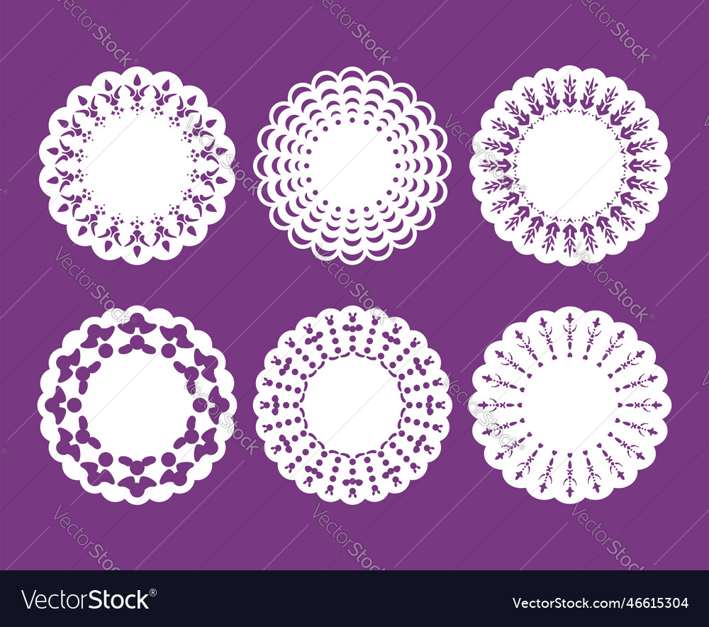 White doily lace Royalty Free Vector Image - VectorStock