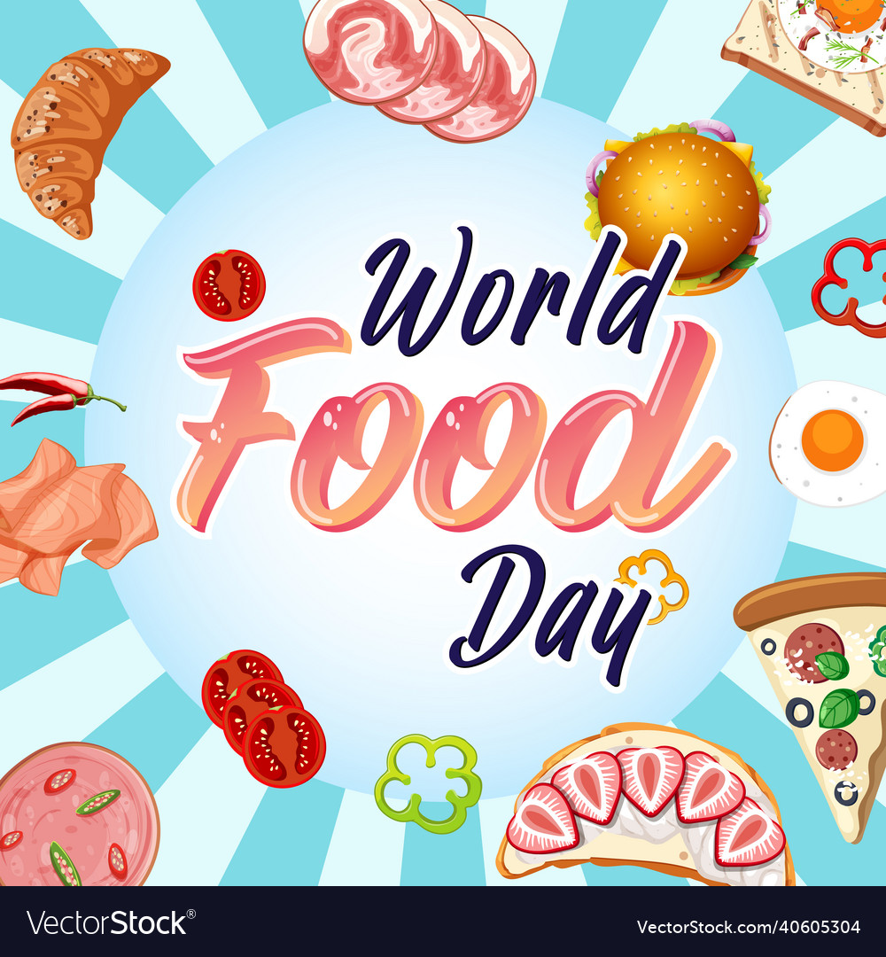 World food day banner design Royalty Free Vector Image