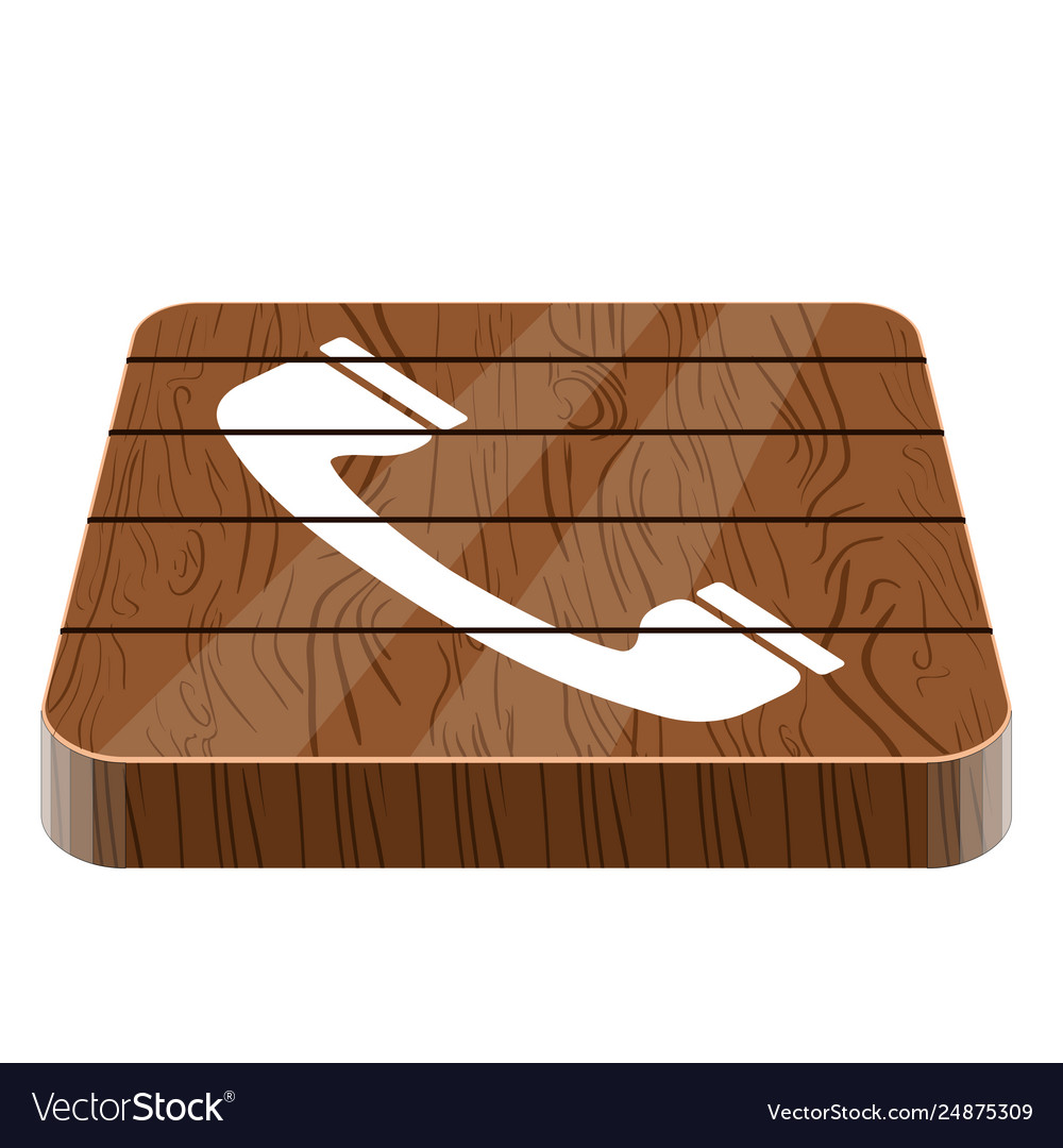3d app button with a telephone icon