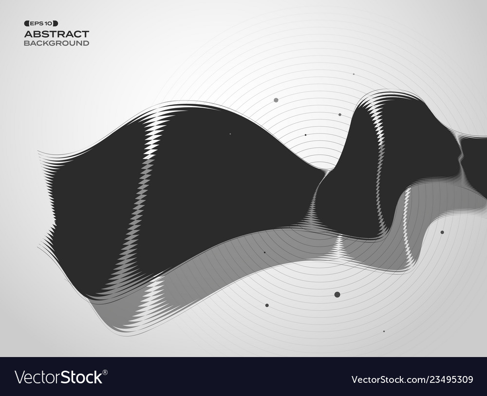 Abstract black and white technology cover Vector Image