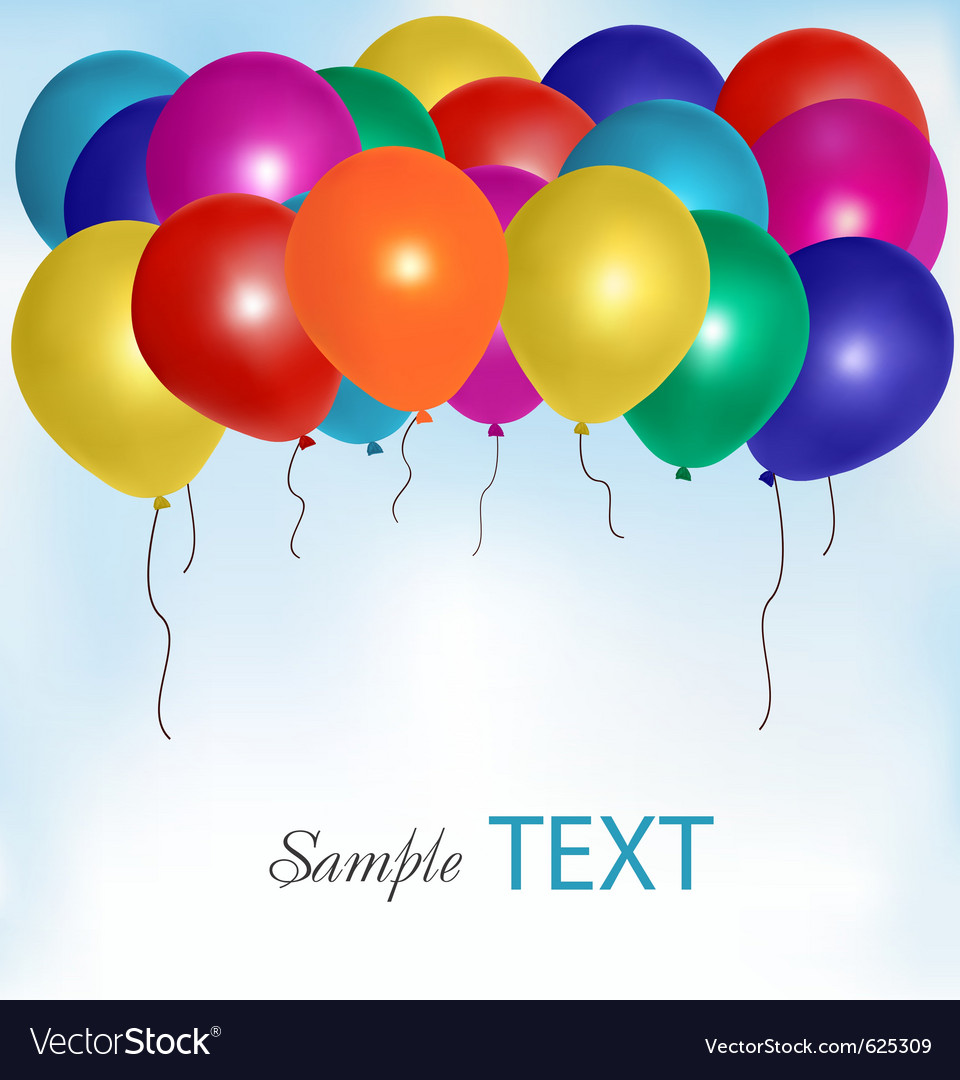 Balloons frame composition Royalty Free Vector Image