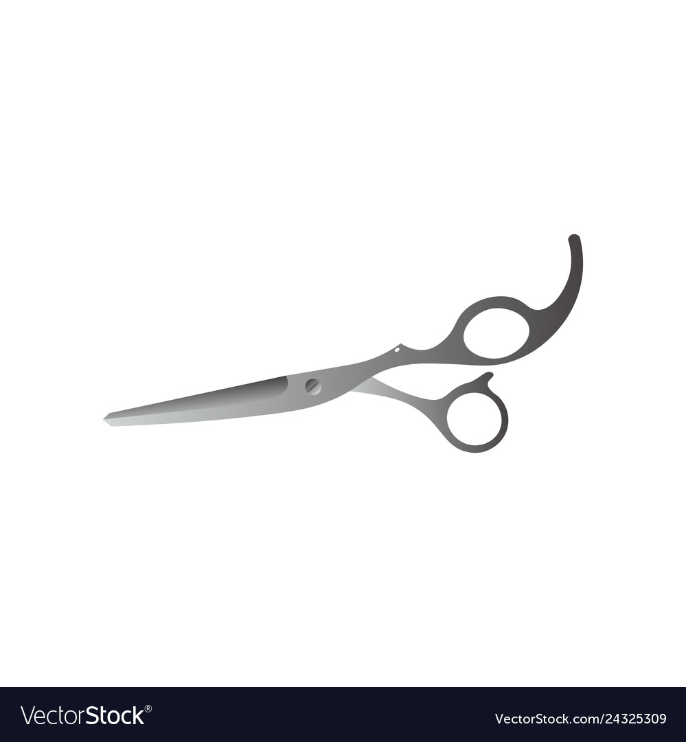 Classic barber scissors with sharp ends vector image Classic barber scissors with sharp ends