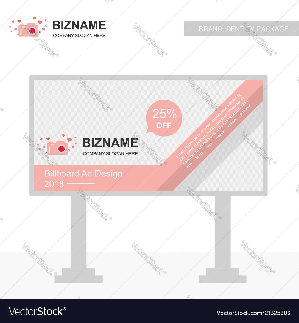 Company Bill Board Design mit Kamera-Logo