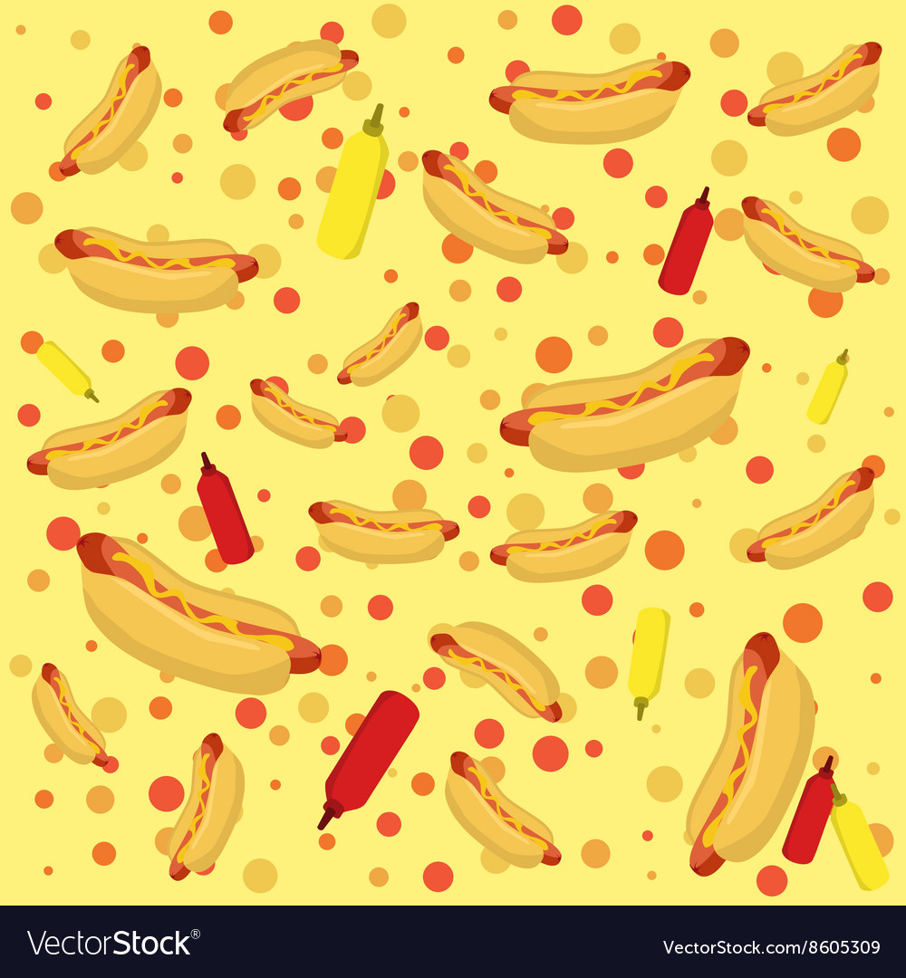 Hotdog seamless pattern