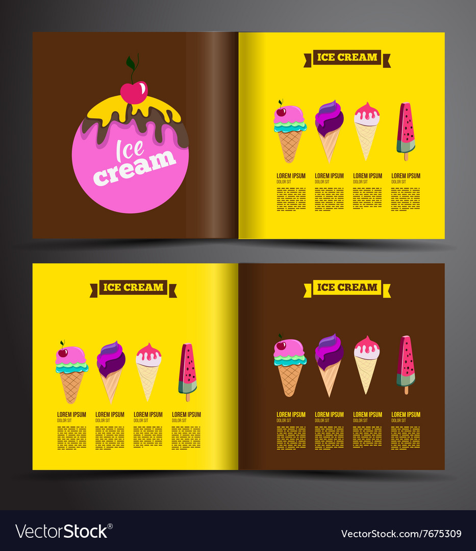 Ice Cream Shop Menu Template