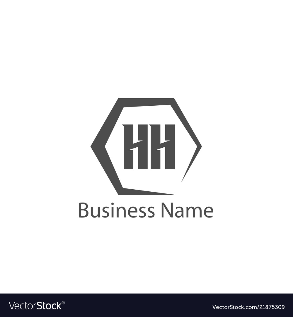 Initial letter hh logo template design