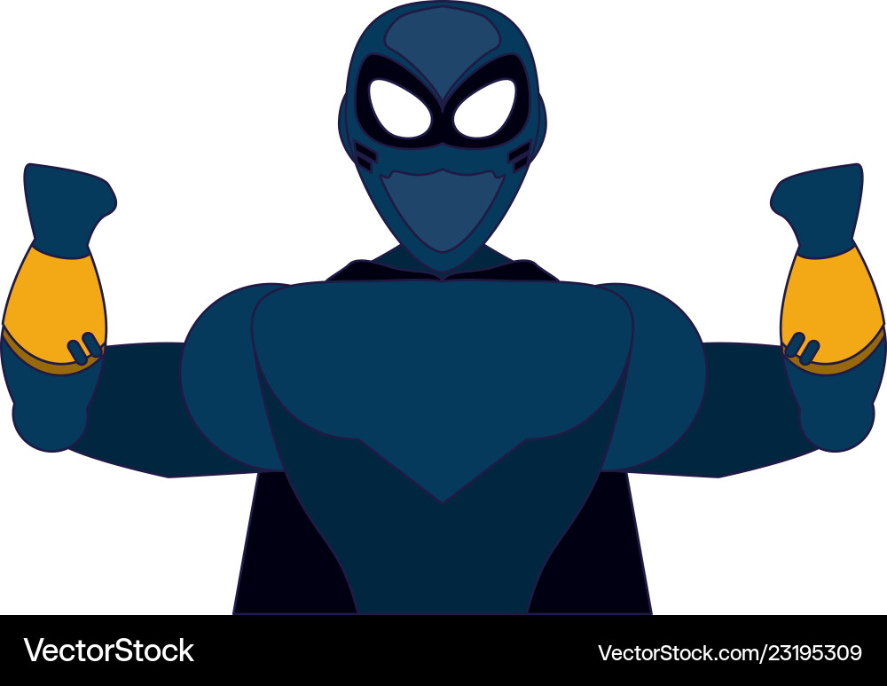 Superhero character cartoon Royalty Free Vector Image