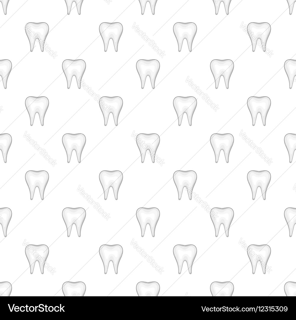 Tooth pattern cartoon style Royalty Free Vector Image