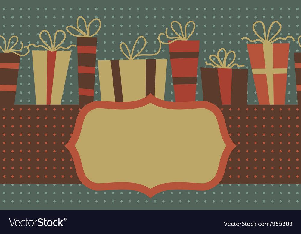 Vintage gift frame Royalty Free Vector Image - VectorStock