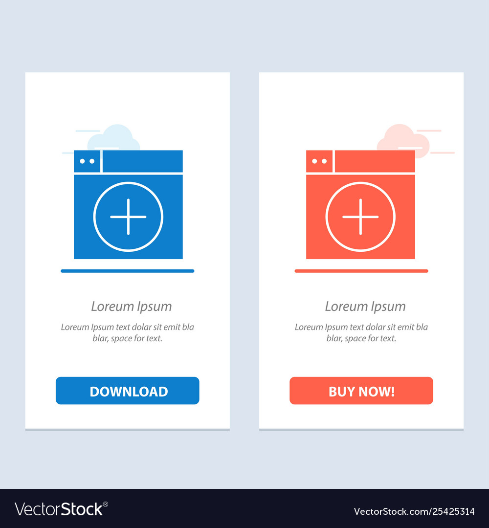 Add window new graphics app blue and red download vector image Add window new graphics app blue and red download