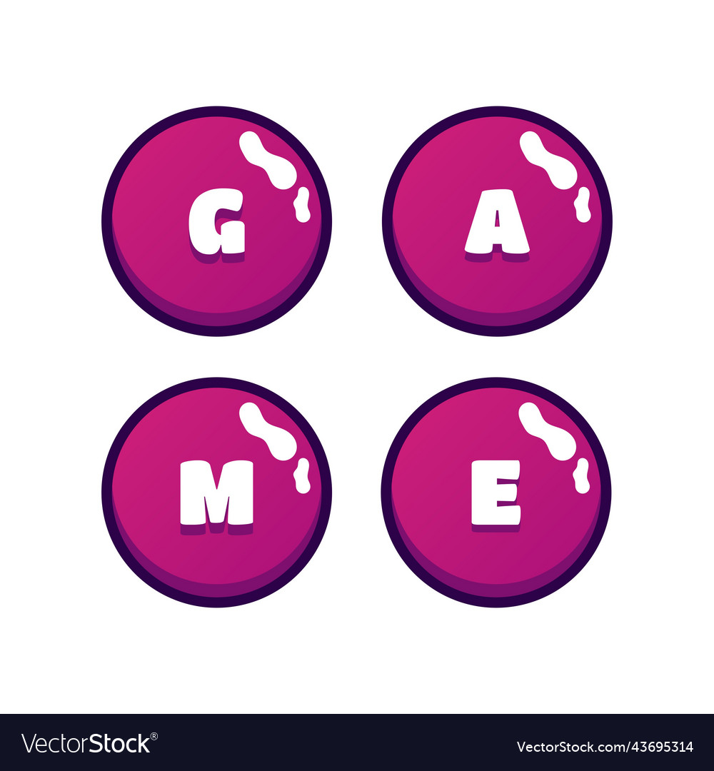 Big set buttons for games and app wooden game ui vector image Big set buttons for games and app wooden game ui