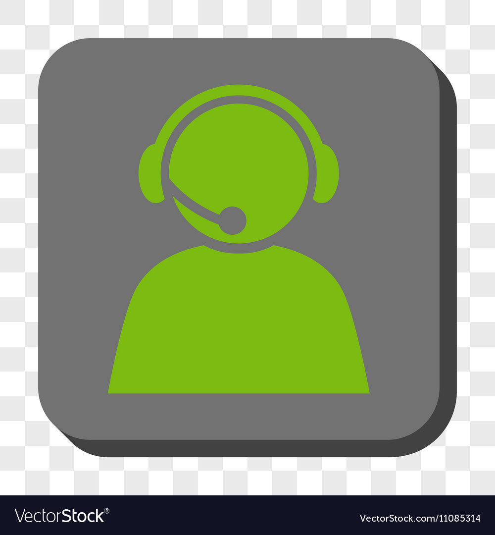 Call center operator rounded square button