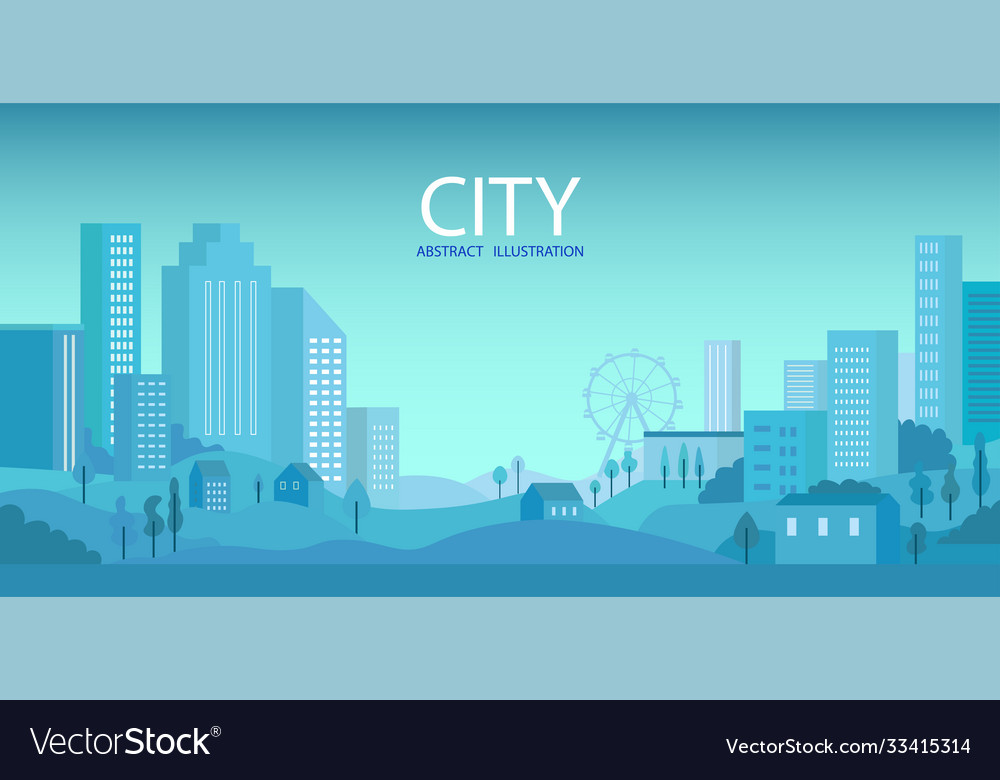 City skyline urban landscape vector image City skyline urban landscape
