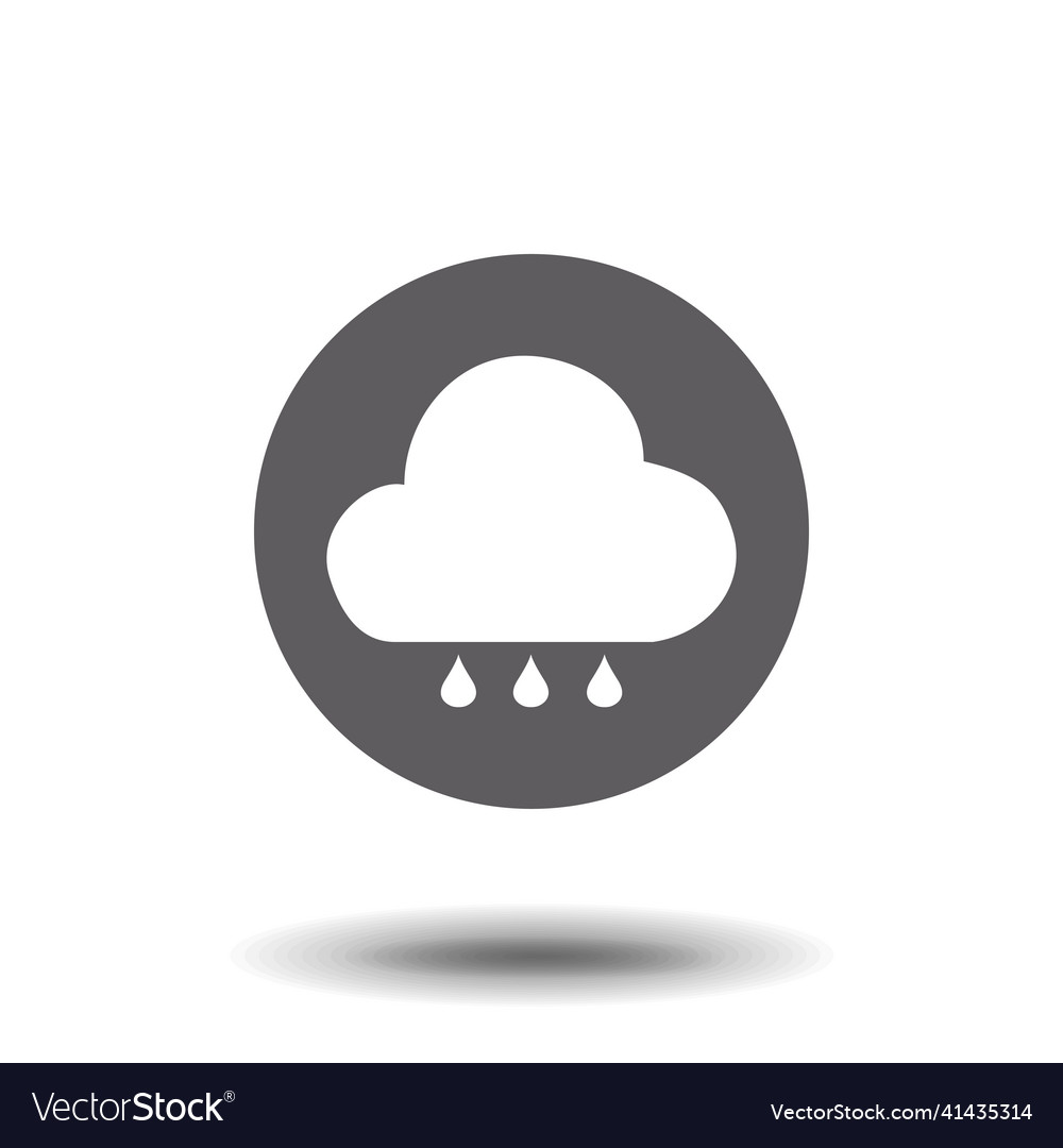 Cloud with rain icon Royalty Free Vector Image