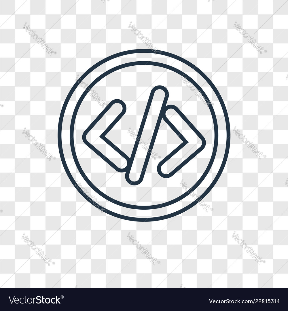 Coding concept linear icon isolated vector image Coding concept linear icon isolated
