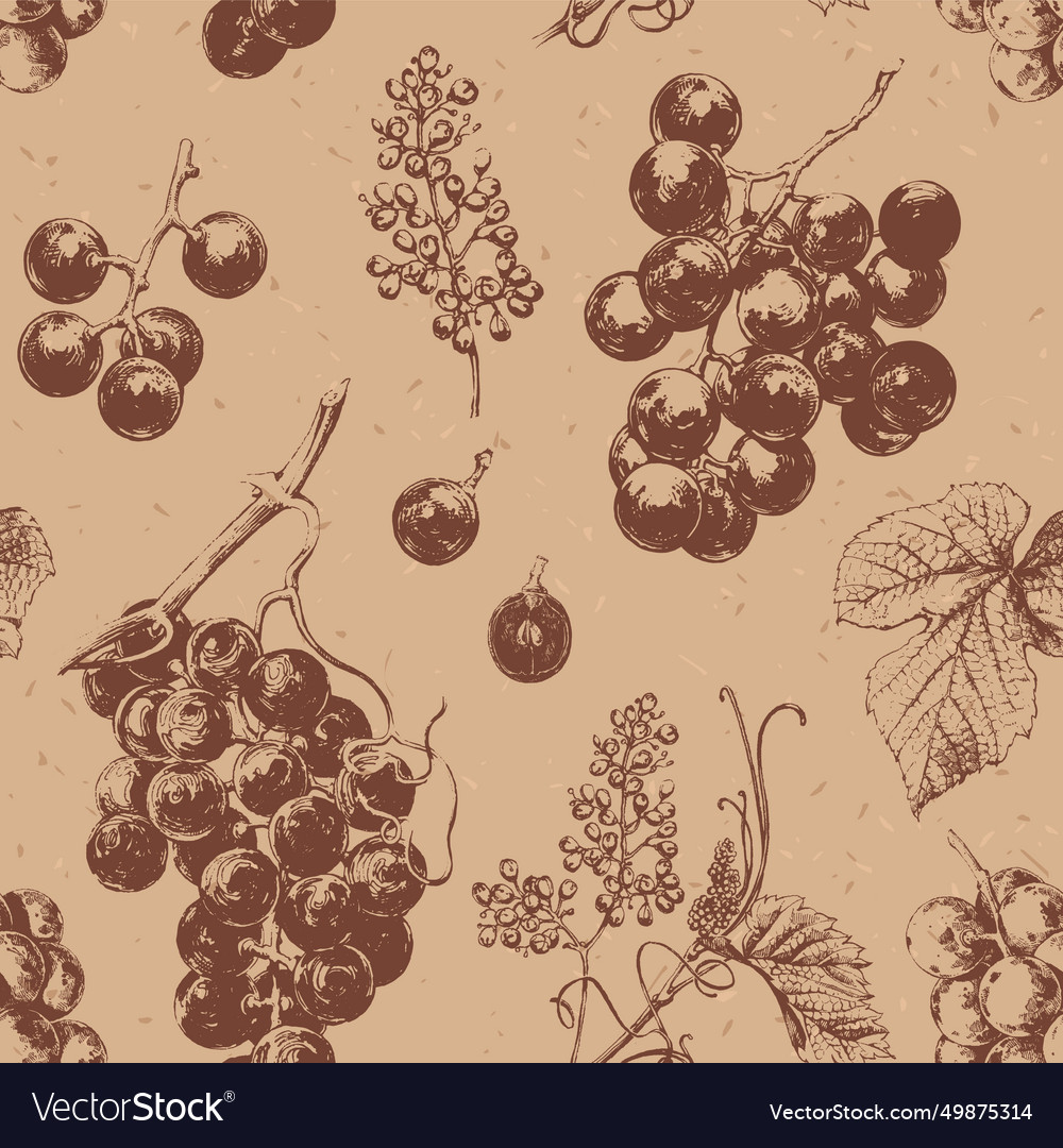 Grape seamless pattern recycled paper