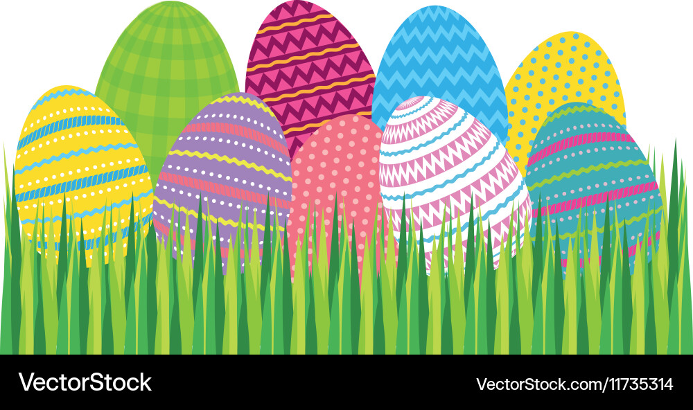 Happy easter eggs Royalty Free Vector Image - VectorStock