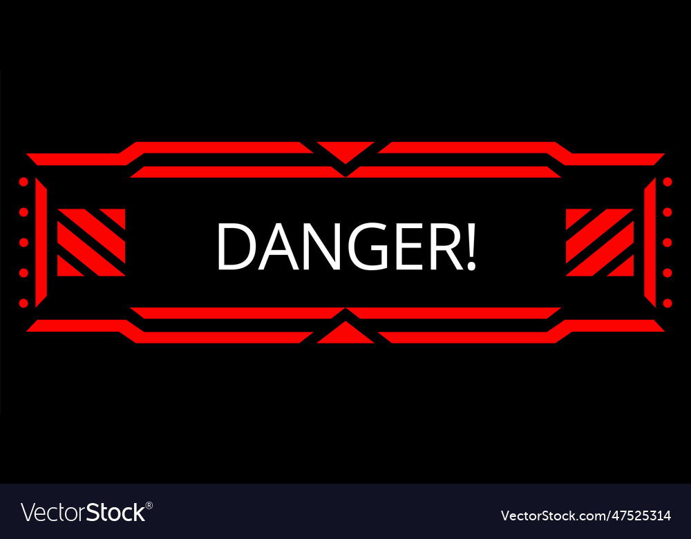 Hud danger alert attention red interface