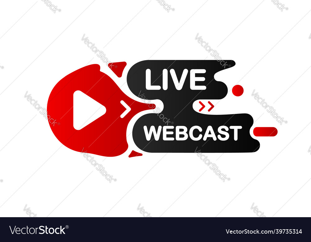 Live webcast banner online virtual video Vector Image