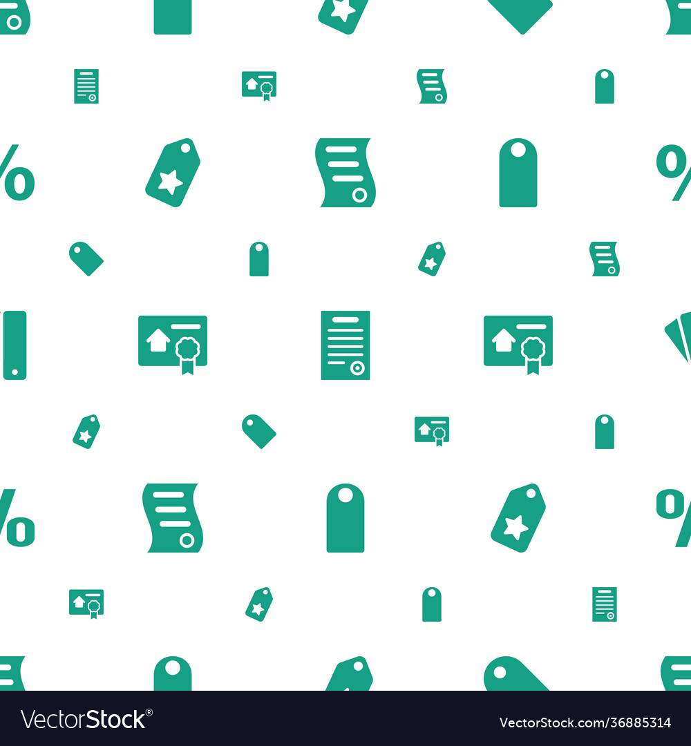 Promotion icons pattern seamless white background