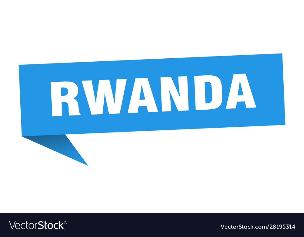 Rwanda sticker blue signpost pointer sign