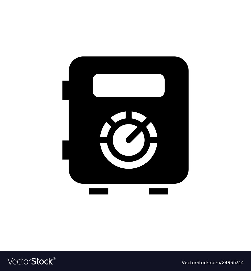 Safe icon simple flat style vector image Safe icon simple flat style