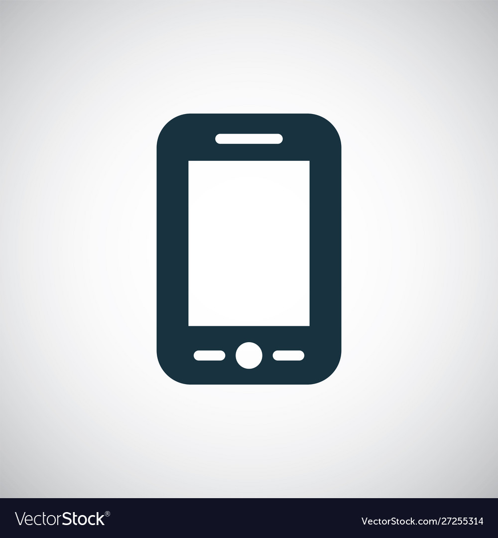 Smartphone icon for web and ui on white background